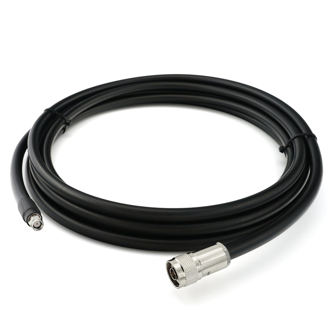 RANGEFUL 10m RP-SMA Stecker auf N Stecker Koaxialkabel – 10 Meter 8D-FB Ultra-Verlustarmes Ø11.1mm V
