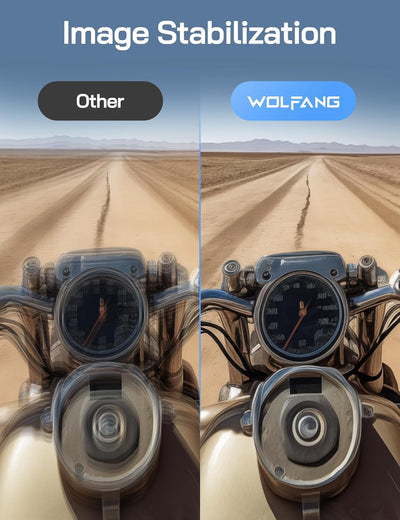 WOLFANG Seeker One White - wasserdichte Action-Kamera mit 4K60 Ultra HD-Video, Dual-Screen-Farbdispl
