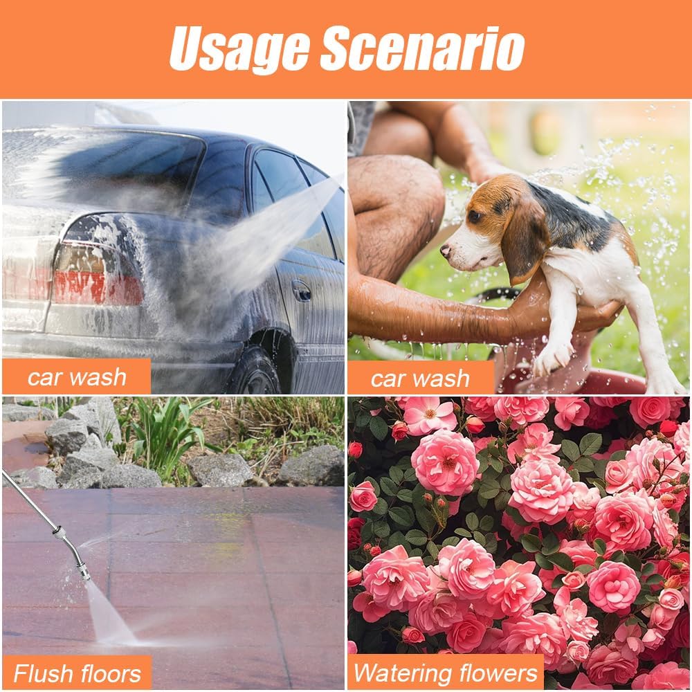 Hojalis Sprühstab-Ersatz, 72cm Garten Giessstab Metall, mit Universeller Messingersatz 3/8" und 3/4"