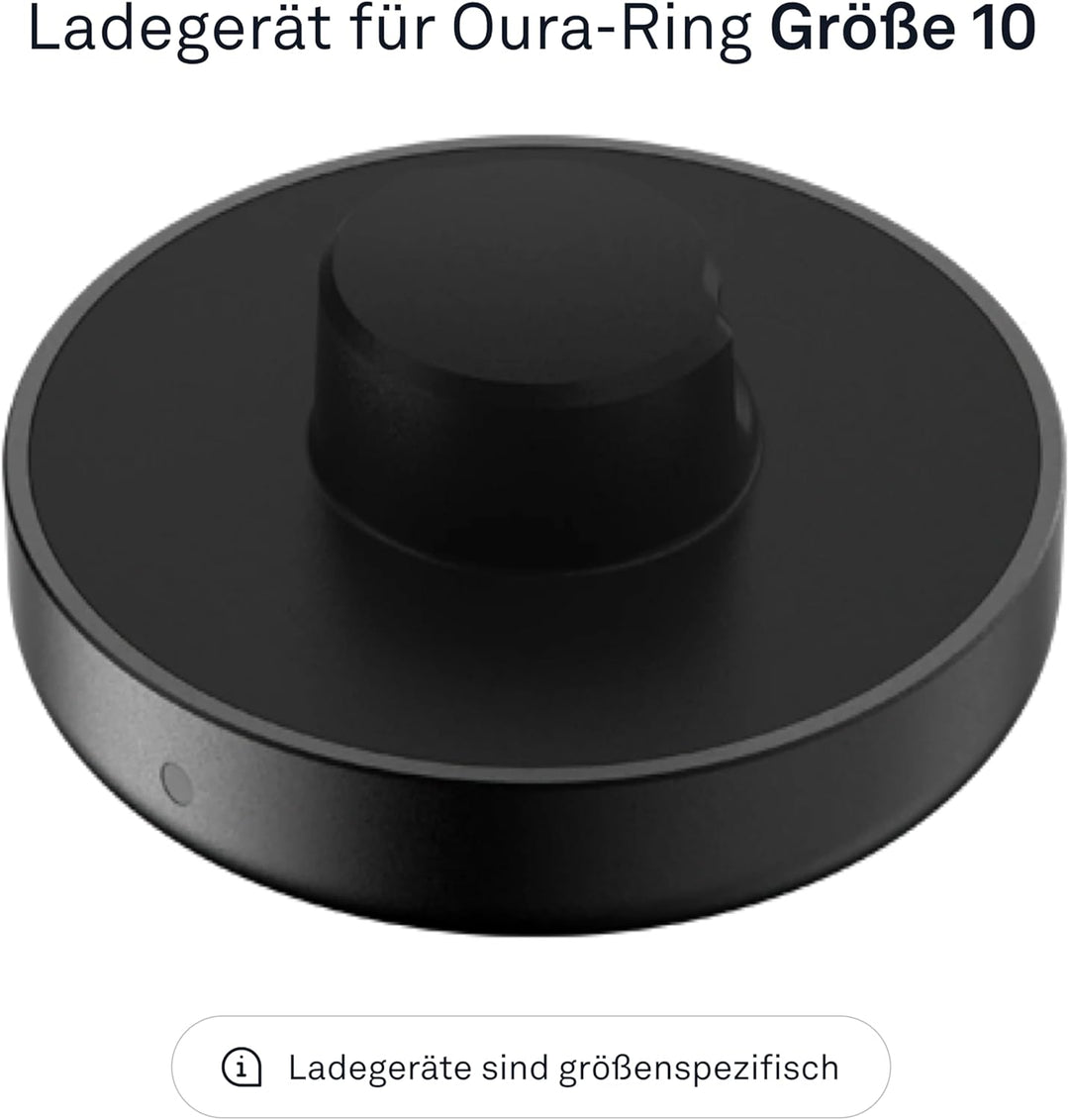 OURA Gen3 Ladegerät für Smart-Ring - Grösse 10 | Vollständiges Aufladen in 60–80 Minuten - Anzeige d
