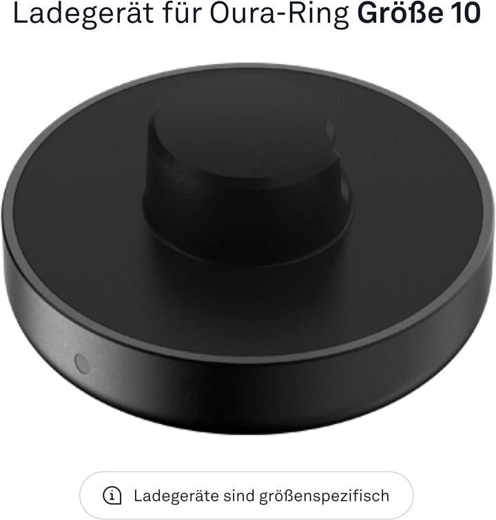 OURA Gen3 Ladegerät für Smart-Ring - Grösse 10 | Vollständiges Aufladen in 60–80 Minuten - Anzeige d