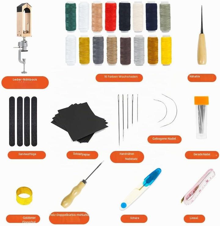 FASTTOBUY Leder Werkzeug Leder Pony, Leder nähen Crafts DIY Nähen Schnürsystem, Nähkloben zum festha