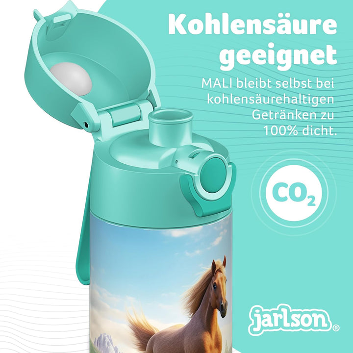 Jarlson® Trinkflasche Kinder Edelstahl MALI [THERMOSFLASCHE] - Kindertrinkflasche Auslaufsicher - Th