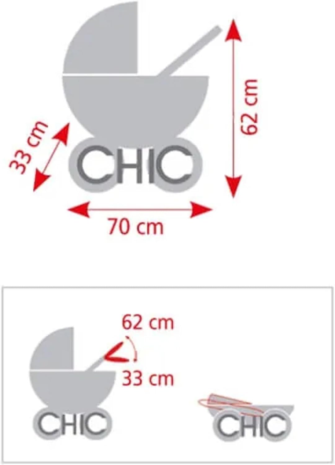 Bayer Chic 2000 - Puppenbuggy Lola, Jogging-Buggy, Puppenjogger, Puppenwagen, Jeans grau