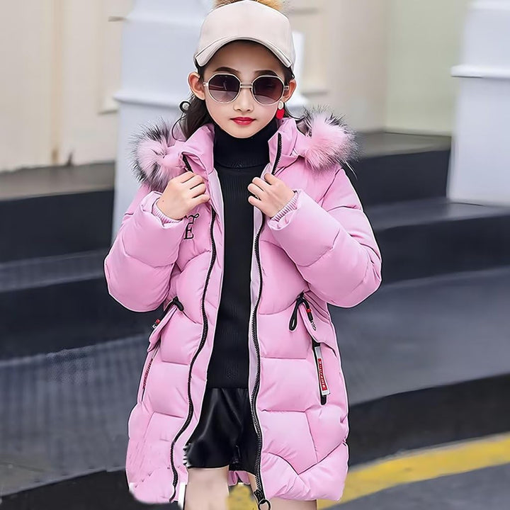 Mädchen Winterjacke Kinder Wintermantel Dicke Steppjacke Lange Warme Parka Baumwolljacke Outdoor Man