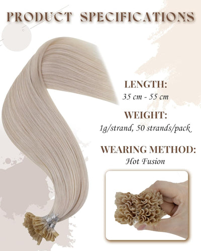 Hetto Blond Bonding Echthaar Extensions Keratin Echthaar Extensions Bondings Remy Bonding Extensions