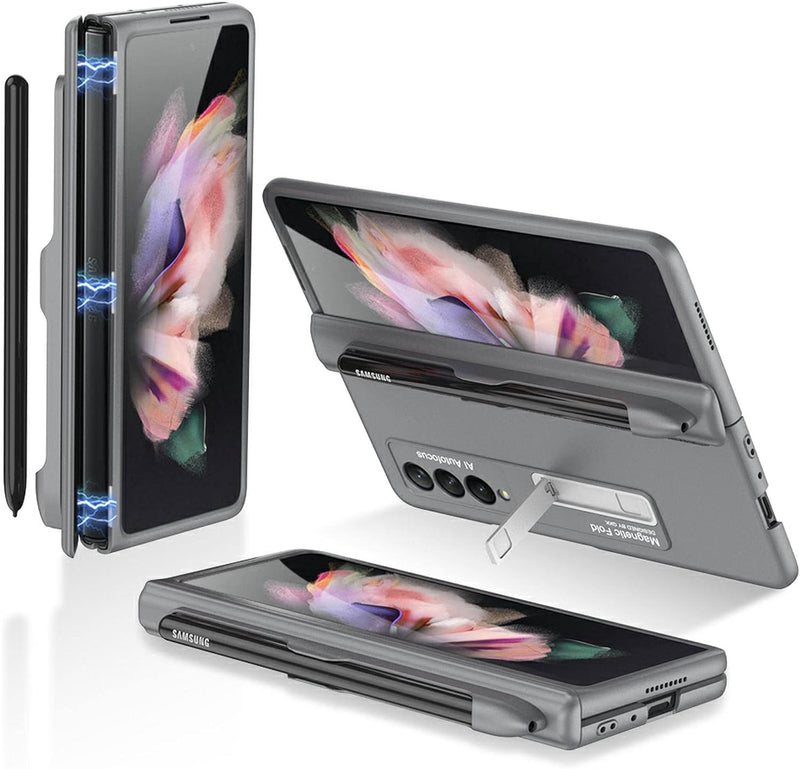 COQUE Galaxy Z Fold 3 5G Hülle, aufklappbare All-Inclusive-Hülle, Stylus Slot klappbare Handyhülle f