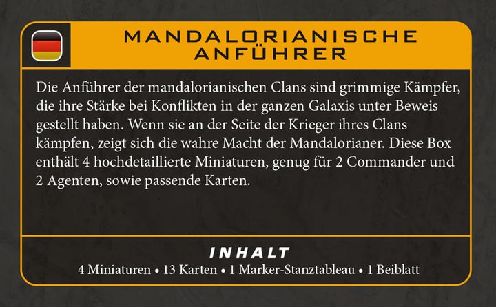 Asmodee, Star Wars: Legion – Mandalorian Leaders (Mandalorianische Anführer), DE-Version, Tabletop-E