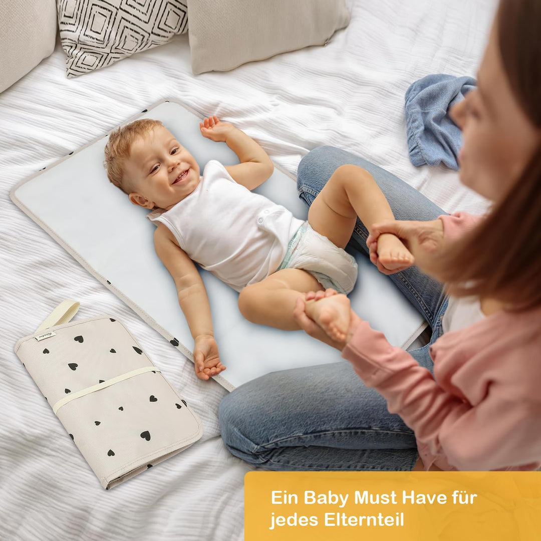 MYLIBOO® Baby Windeltasche mit Wickelunterlage für Unterwegs, Wickeltasche Organizer,Baby Must Have,