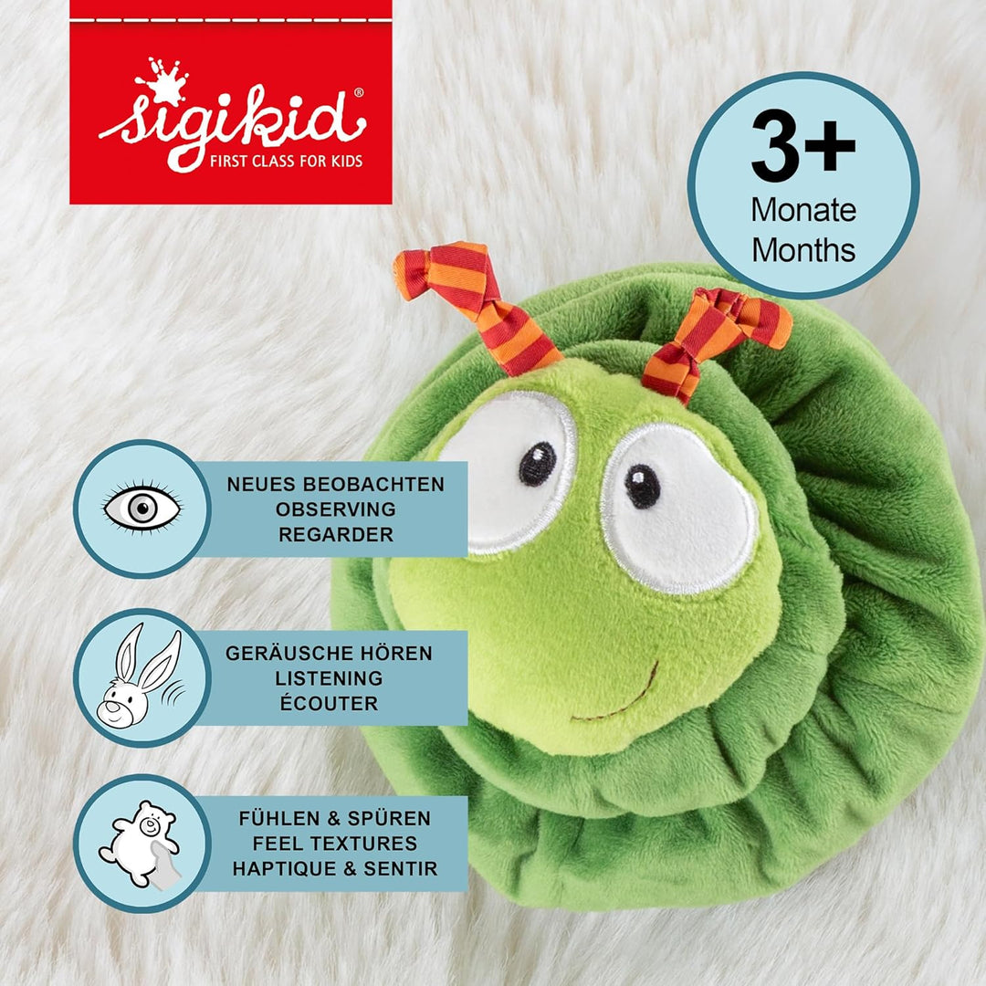 SIGIKID 41294 Rattelraupe Baby Activity PlayQ Mädchen und Jungen Babyspielzeug empfohlen ab 3 Monate