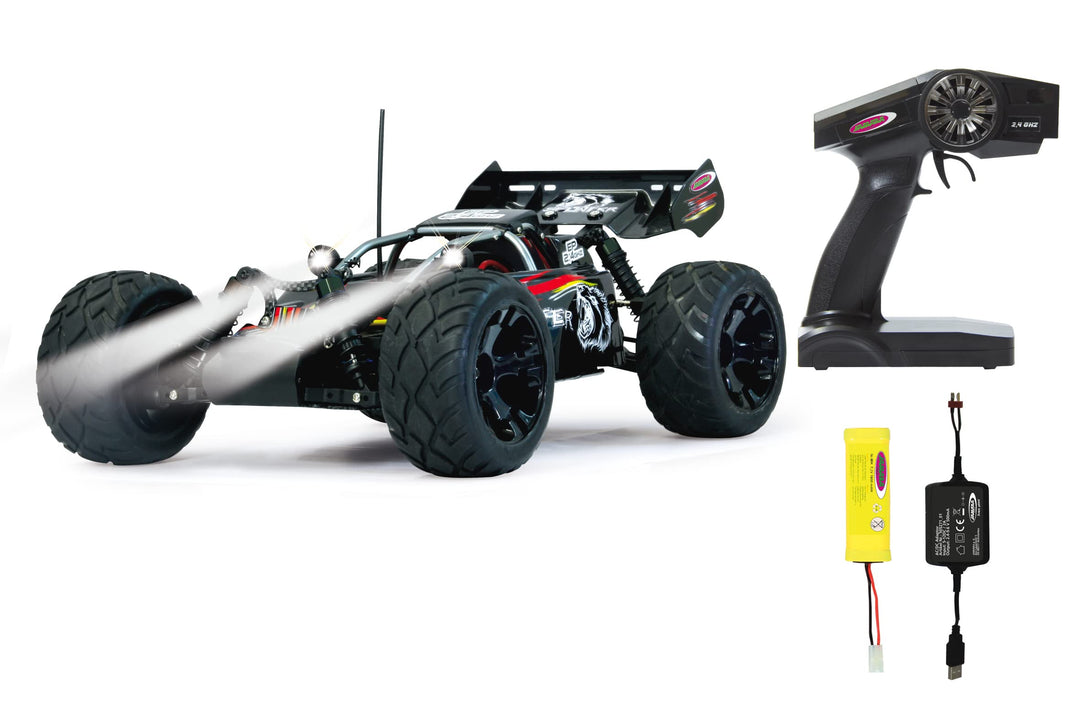 Jamara 053270 - Splinter Desertbuggy 1:10 4WD NiMh 2,4G LED - Allrad, Elektroantrieb, Akku, 35Kmh, A
