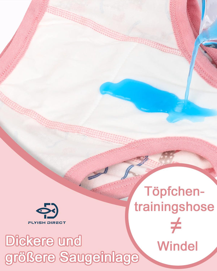 FLYISH DIRECT Töpfchen Trainingshose, Kinder Töpfchentraining Unterwäsche für Jungen und Mädchen, Ki