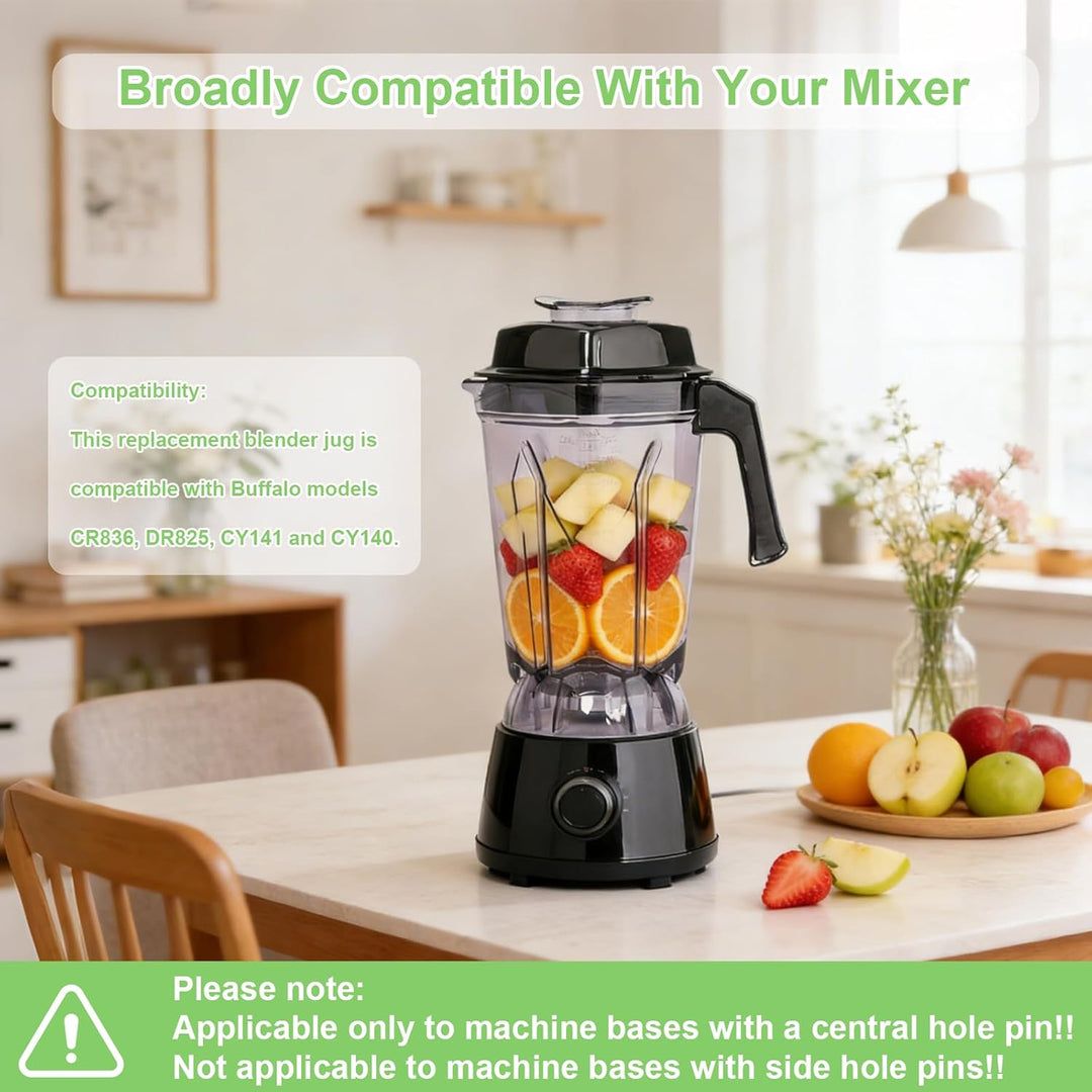 1,8 l Ersatz-Mixerkrug, kompatibel mit Buffalo Blender Pitcher, Ersatzbehälter, transparenter Mixbeh