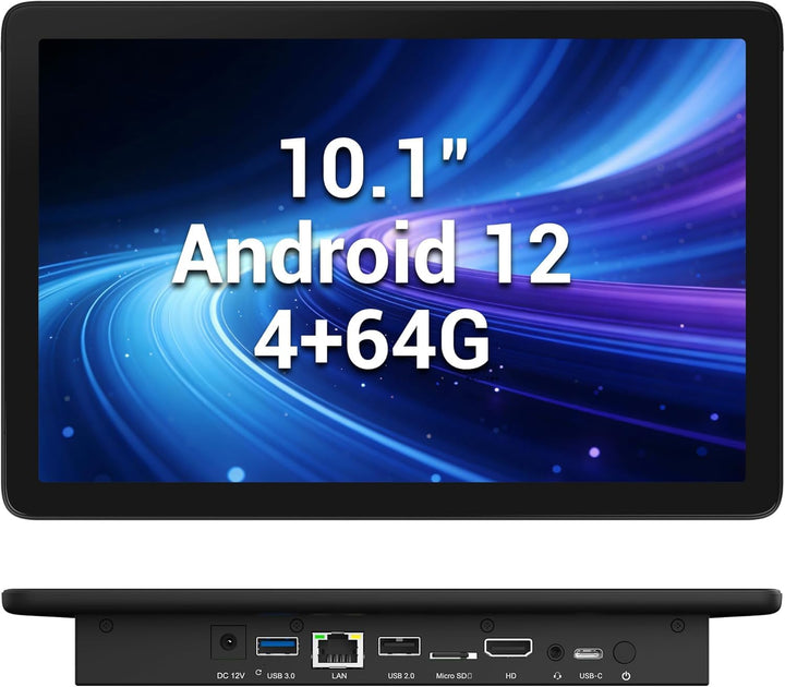 Lüfterloser All-in-One Touchscreen-Computer RK3399, Industrie-Panel-PC 10,1 Zoll Robust Android 12,