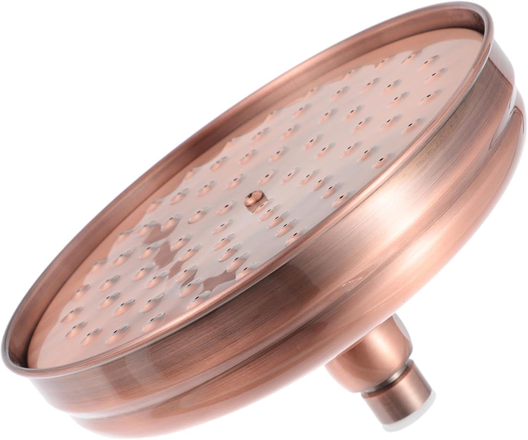 Cabilock Kupfer Duschkopf Round Dusche Sprinkler Niederschlag Duschkopf Retro Bad Regen für Zuhause