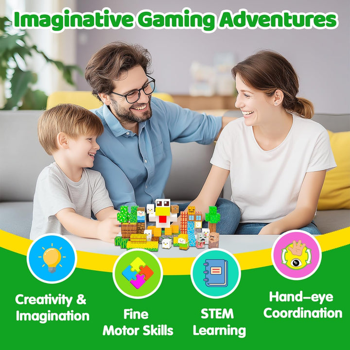 Magnetische Bausteine Bauspielzeug 150 Pcs Magnetbausteine für Kinder Montessori Kreative Spielzeug