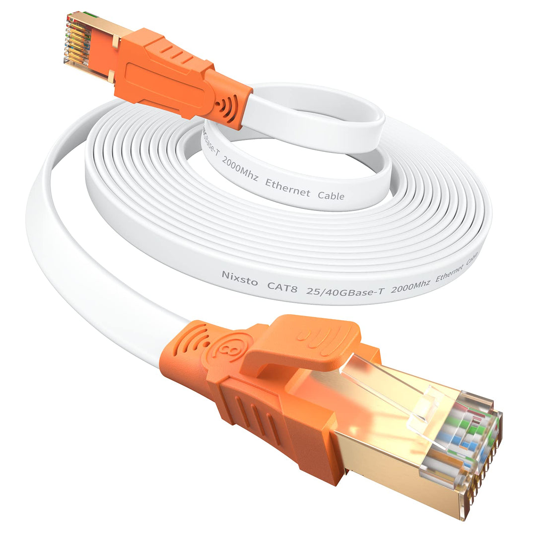 Ethernet Kabel 1m/2m/3m/5m/10m/15m/20m/30m- Cat 8 Lan Netzwerkkabel Kabel | Hochgeschwindigkeit Flac