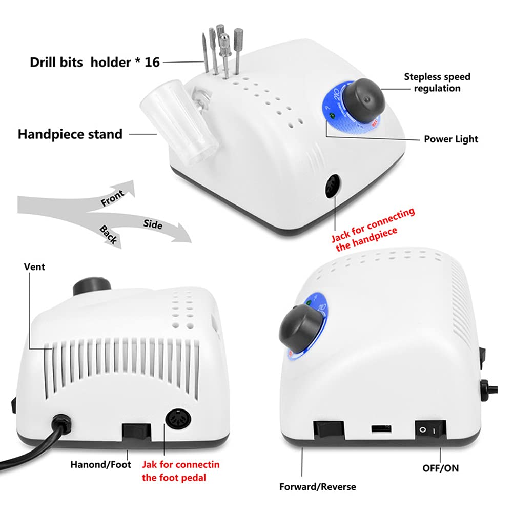 Elektrische Nagelfräser, 40000 U/Min, Professionelle Nail Drill, Elektrische Nagelfeile ManiküRe Set