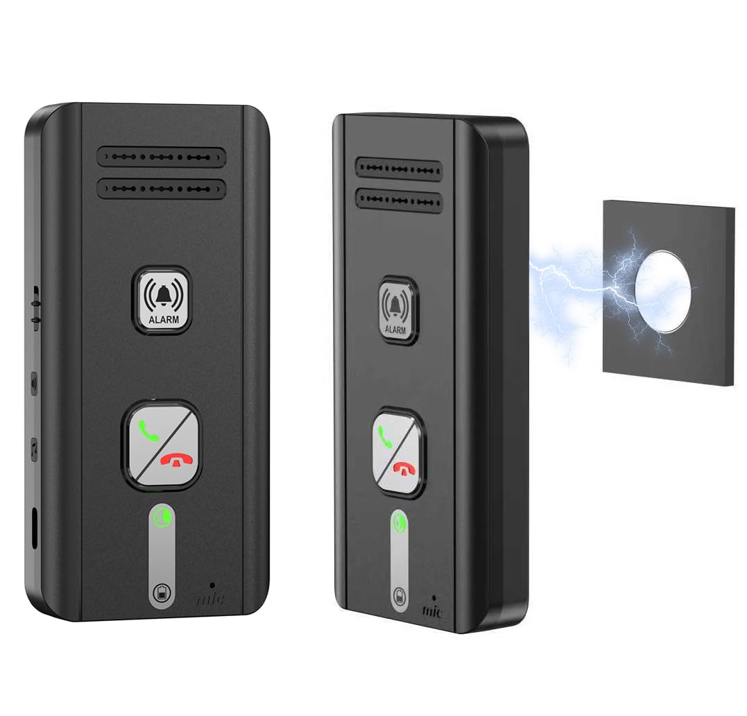 Gegensprechanlage 2er-Pack, 2 Wege Gegensprechanlage Funk, Intercom System für Zuhause, 500M Kabello