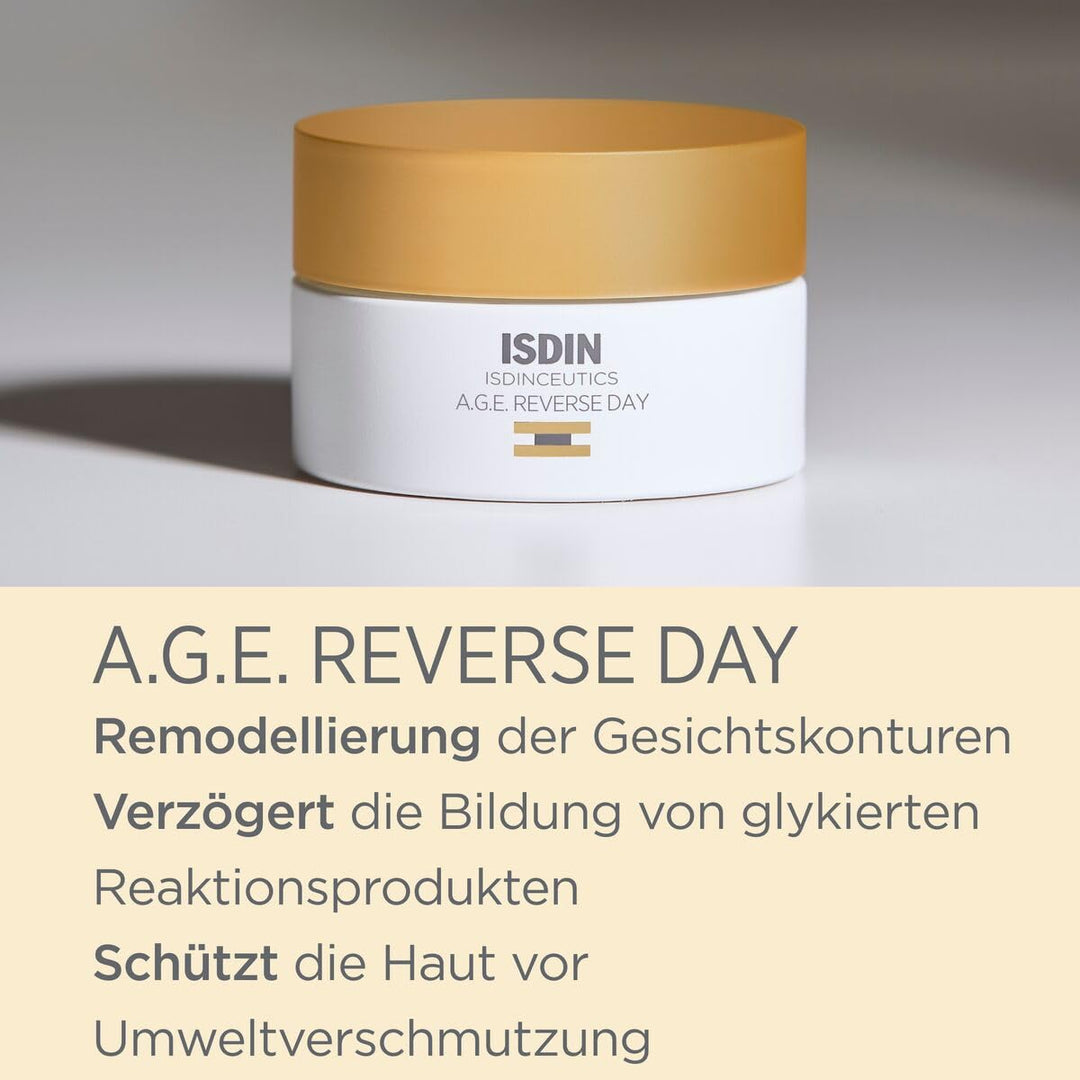 ISDIN Isdinceutics A.G.E. Reverse Day | Anti-Aging-Gesichtspflege mit Dreifach-Effekt (50 ml) Tagesc