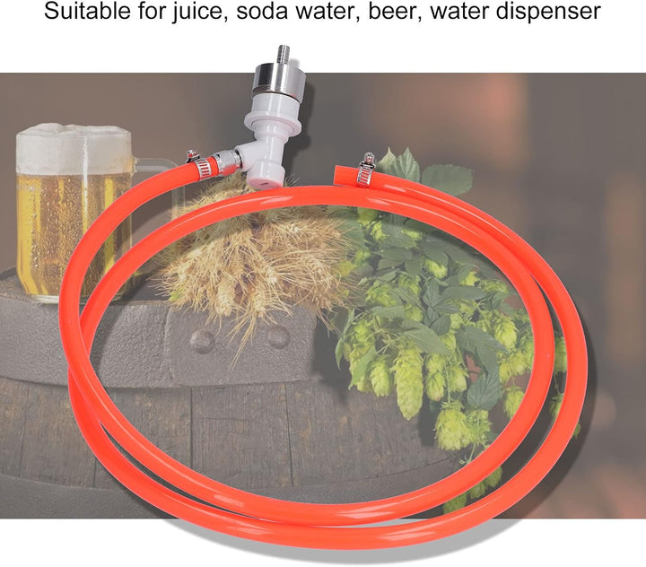 Ball Lock Line Assembly, 1,7 M Ball Lock Beer Line Assembly mit 5/16 Zoll Karbonisierungskappe Bierf