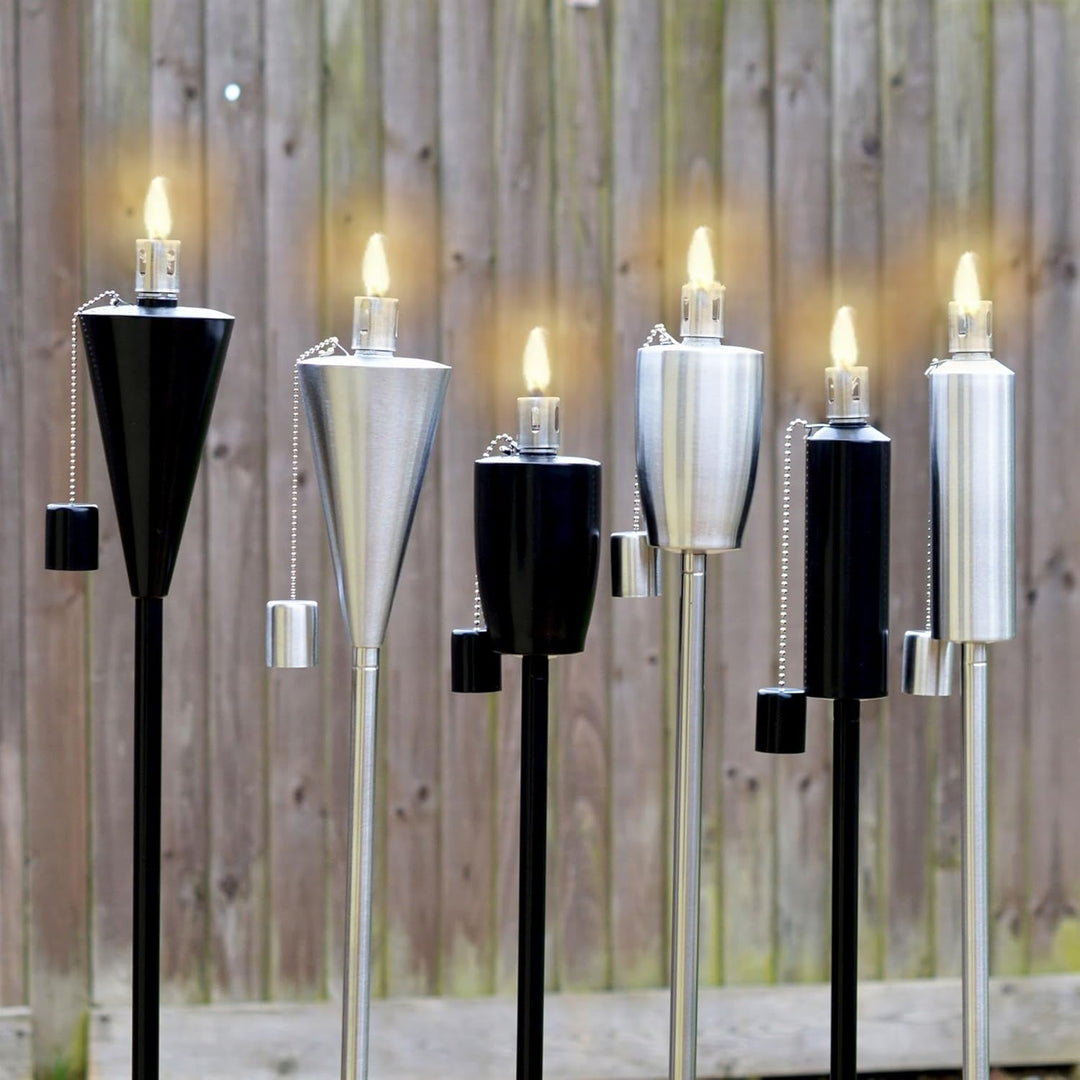 Harbour Housewares Gartenfackel - Paraffin-/Ölfackel - Dreieckiges Design - 1460 mm - 6 Stück
