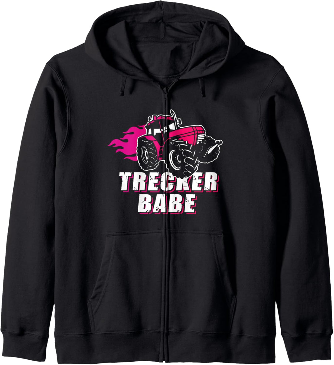 Trecker Babe Traktor Bäuerin Trecker Mädel Spruch Landwirtin Kapuzenjacke