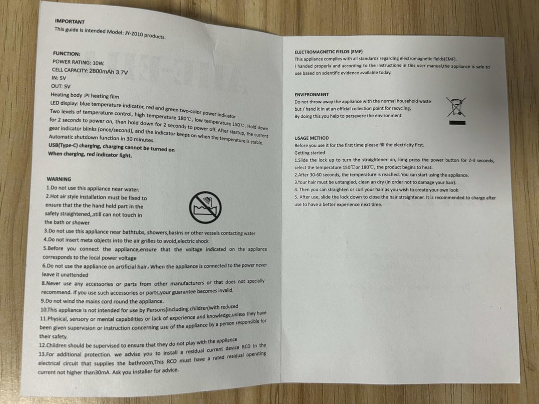 Kabelloser Haarglätter und Lockenwickler 2 in 1, Mini Haarglätter Und Lockenstab mit USB-C Aufladung