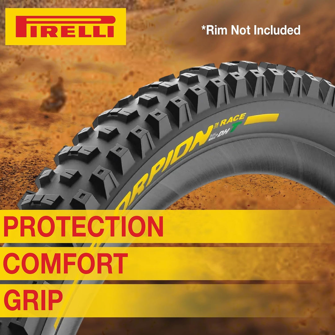 Pirelli Unisex – Erwachsene Scorpion RC DH T Fahrradreifen, Black, Einheitsgrösse