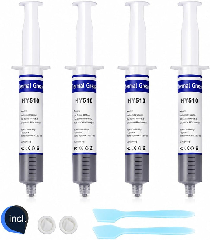 HY-510(100Gramm)> 1.9 W/m.K-CPU Wärmeleitpaste PC kühlpaste Leitpaste Thermal Paste für CPU GPU PC.,