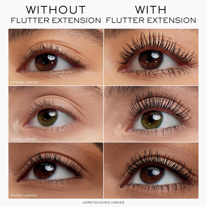 Lancôme Lash Idôle Flutter Extension Mascara 01 True Black, langanhaltende Wimperntusche für bis zu