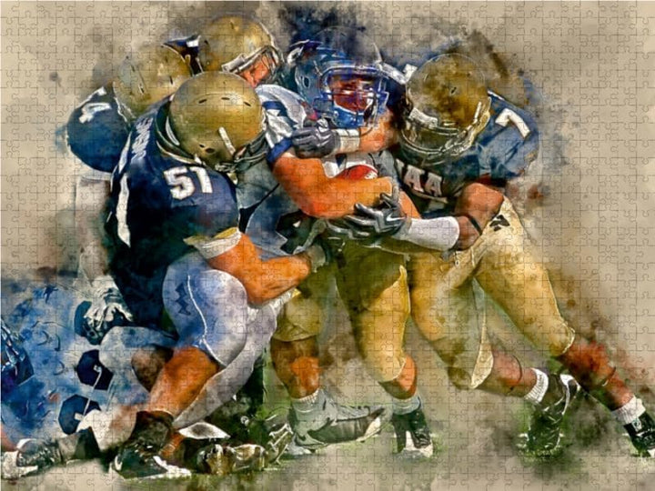 CALVENDO Puzzle American Football 1000 Teile Lege-Grösse 64 x 48 cm Foto-Puzzle Bild von Peter Roder