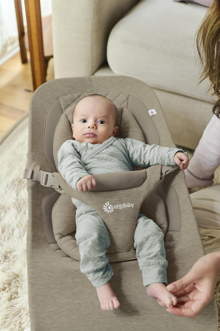 Ergobaby 3-in-1 Evolve Bouncer, Ergonomische Babywippe für Neugeborene ab Geburt bis zum Kleinkind,