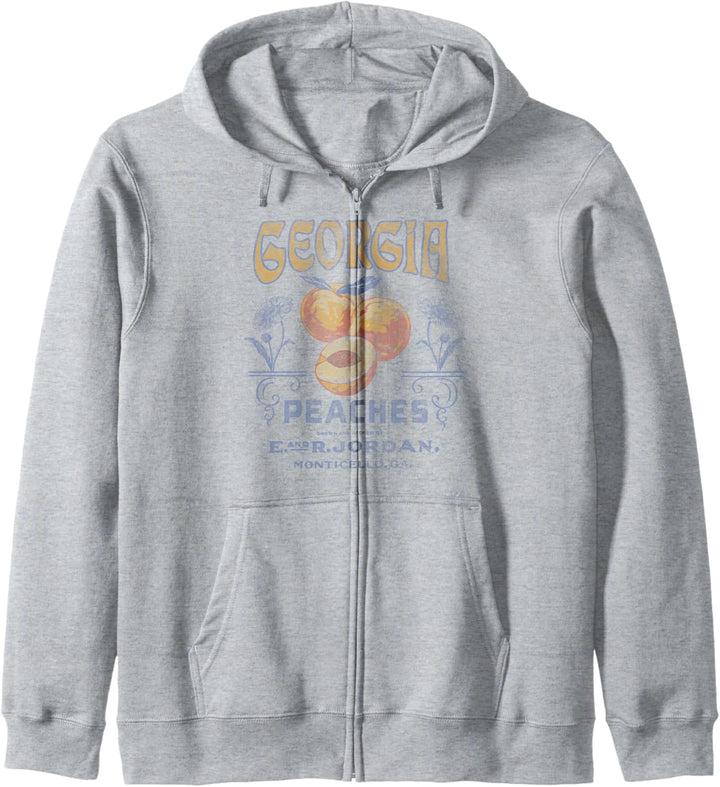 Trendy Georgia Peaches Vintage Poster Kapuzenjacke
