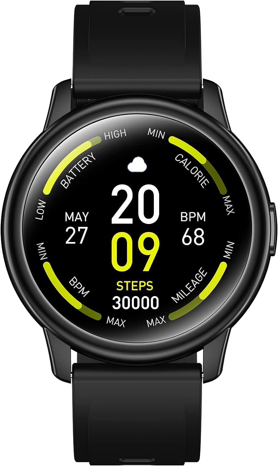 Cillso Smartwatch, Runde Bluetooth Smartwatch Herren Damen Fitnessuhr 1,3“ Touchdisplay mit Pulsmess