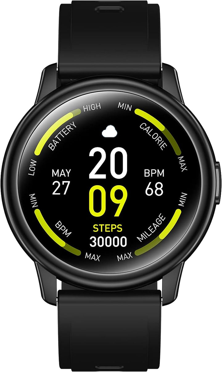 Cillso Smartwatch, Runde Bluetooth Smartwatch Herren Damen Fitnessuhr 1,3“ Touchdisplay mit Pulsmess