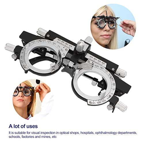 360° Drehbarer Optischer Optischer Testlinsenrahmen, Sehtestbrille, Optometrie-Optiker mit Verstellb