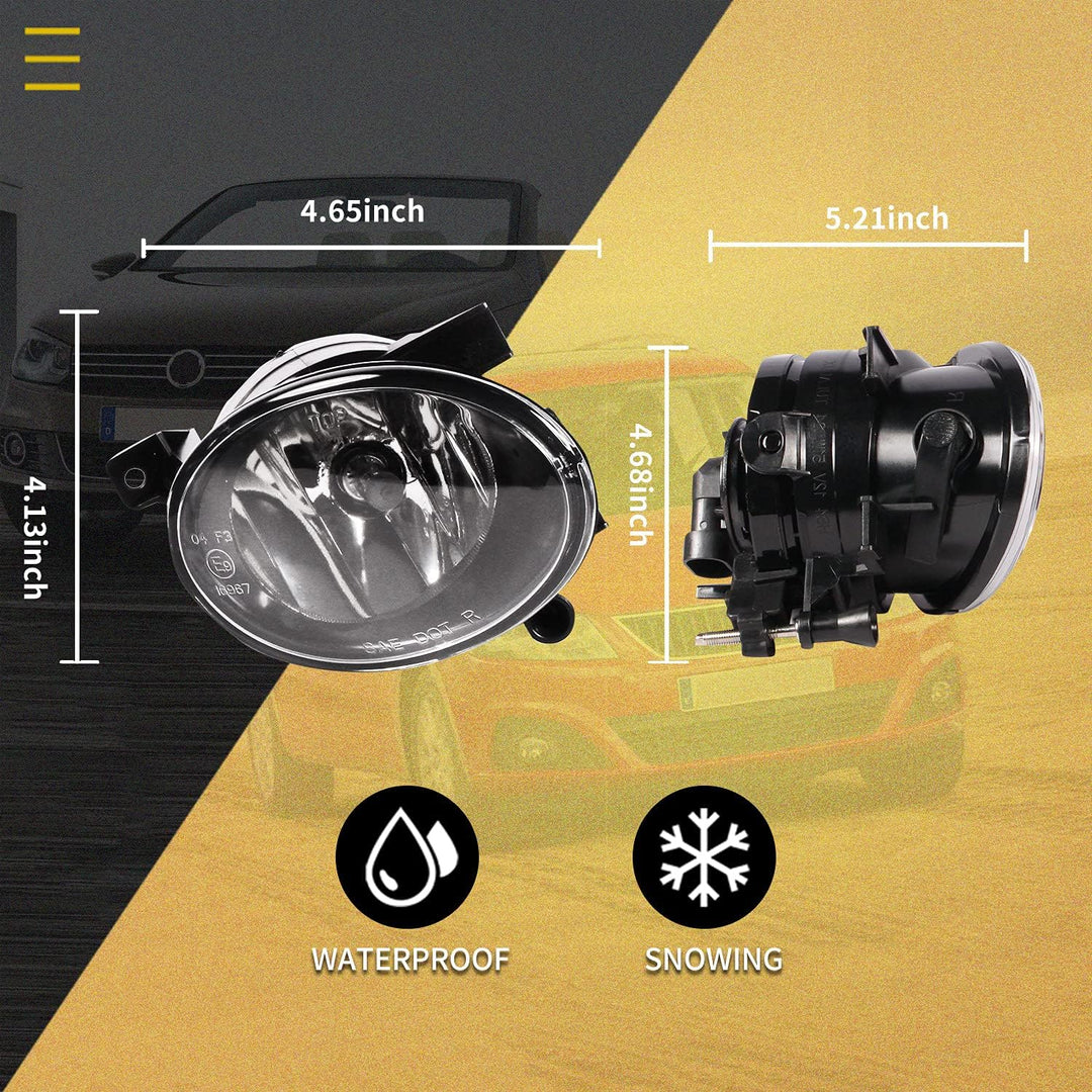 WISGOL Nebelscheinwerfer passt für VW Golf VI 5K1/AJ5 08-13 Jetta 09-14 Golf VI Cabriolet 11-16 Up!