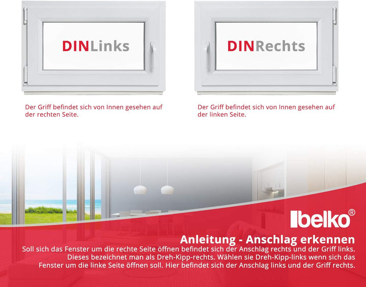 Kellerfenster - Kunststoff - Fenster - innen weiss/aussen weiss - BxH: 90 x 40 cm - 900 x 400 mm - D