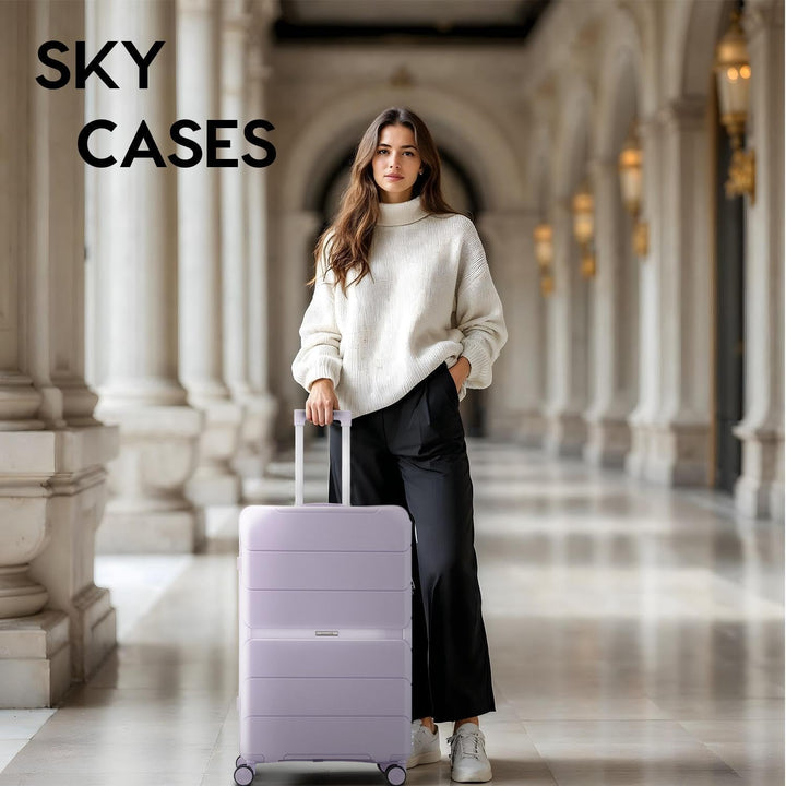 Urban Adventurer Reisekoffer 79L – Violett – Trolley mittelgross Hartschale mit Zahlenschloss & 4 Ro