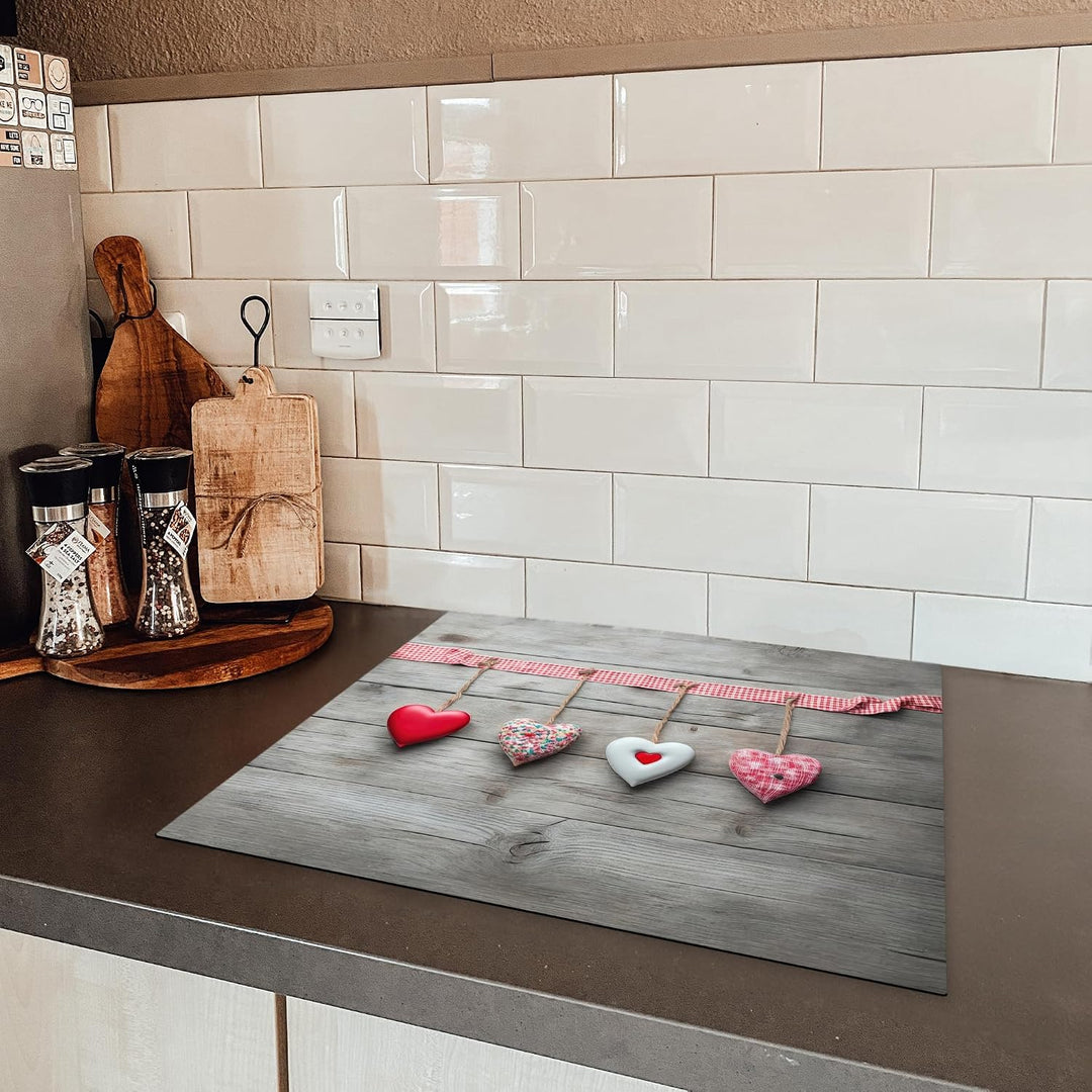 KitchenYeah© Herdabdeckplatte Einteilig Ceranfeld Abdeckplatte für | 59x52 cm - Induktionsschutz Cer