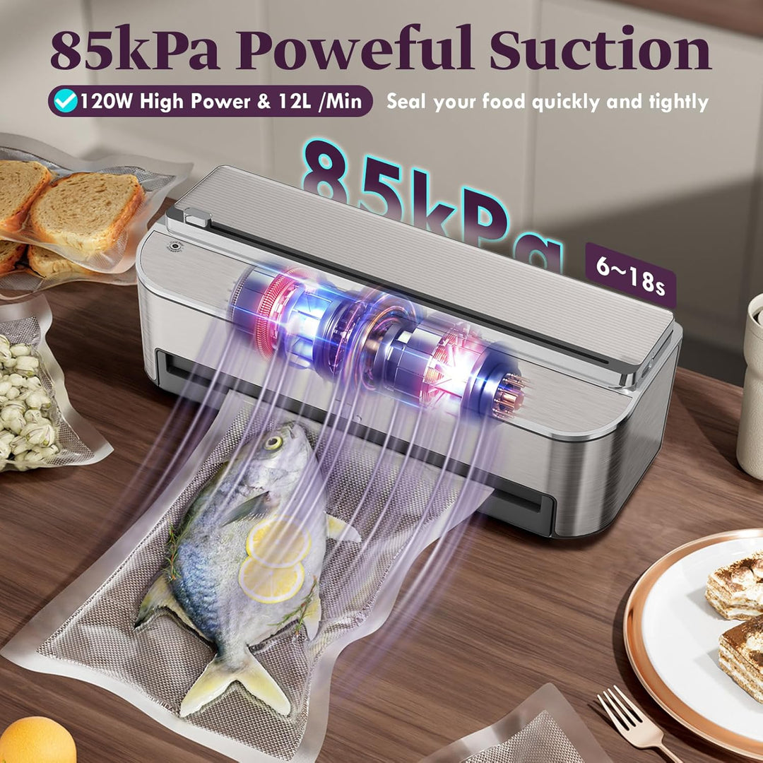 Mesliese 85kPa 120W Vakuumiergerät, Automatische Lebensmittelversiegelungsmaschine, Leistungsstarkes
