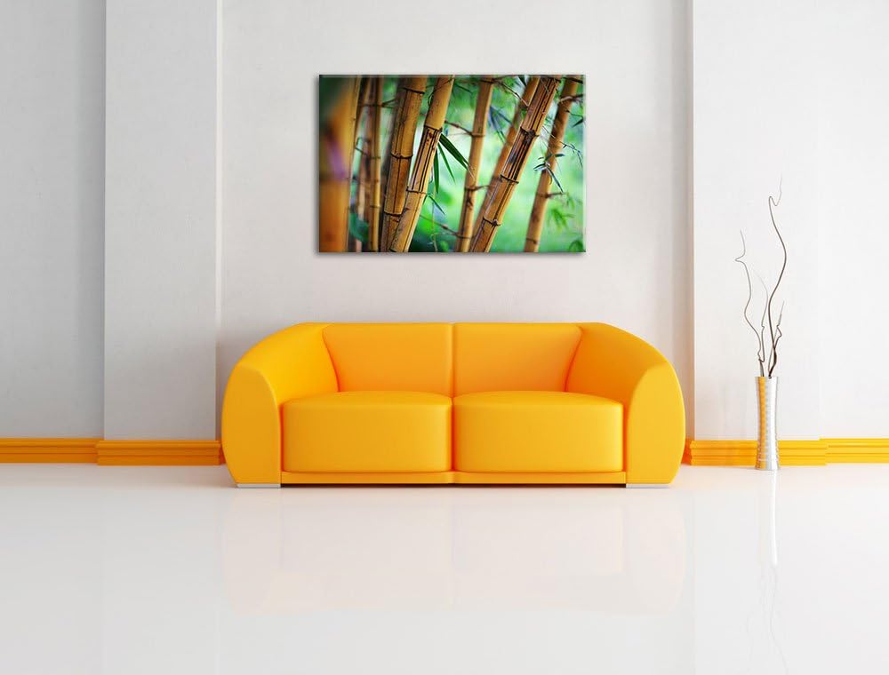 Alter Bambus Wald Format: 100x70 auf Leinwand, XXL riesige Bilder fertig gerahmt mit Keilrahmen, Kun