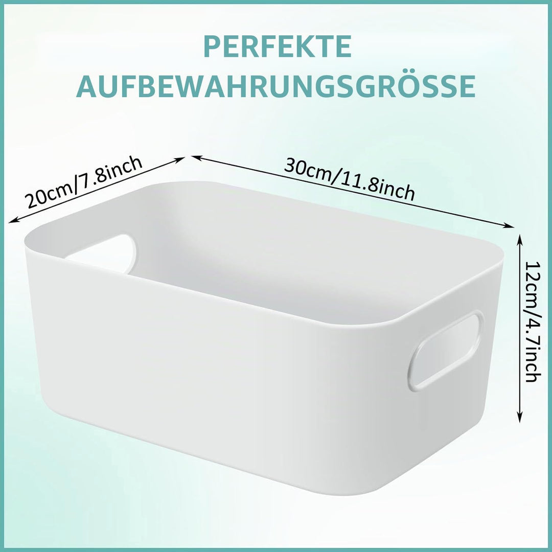 10 Stück Aufbewahrungsbox Kunststoff Aufbewahrungskorb Küchenschrank Organizer mit Griffen Korb Aufb