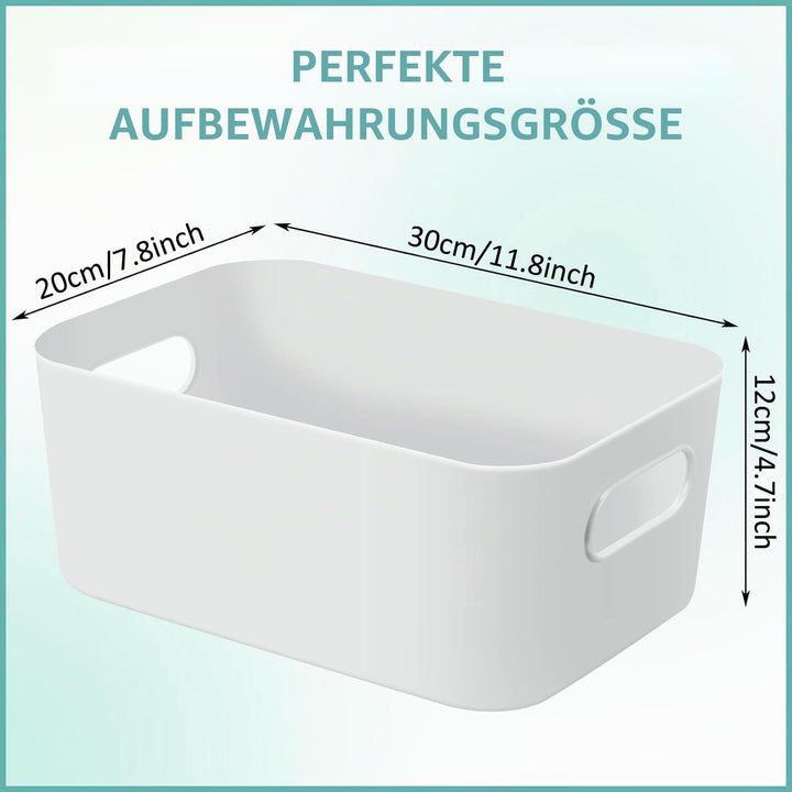 10 Stück Aufbewahrungsbox Kunststoff Aufbewahrungskorb Küchenschrank Organizer mit Griffen Korb Aufb