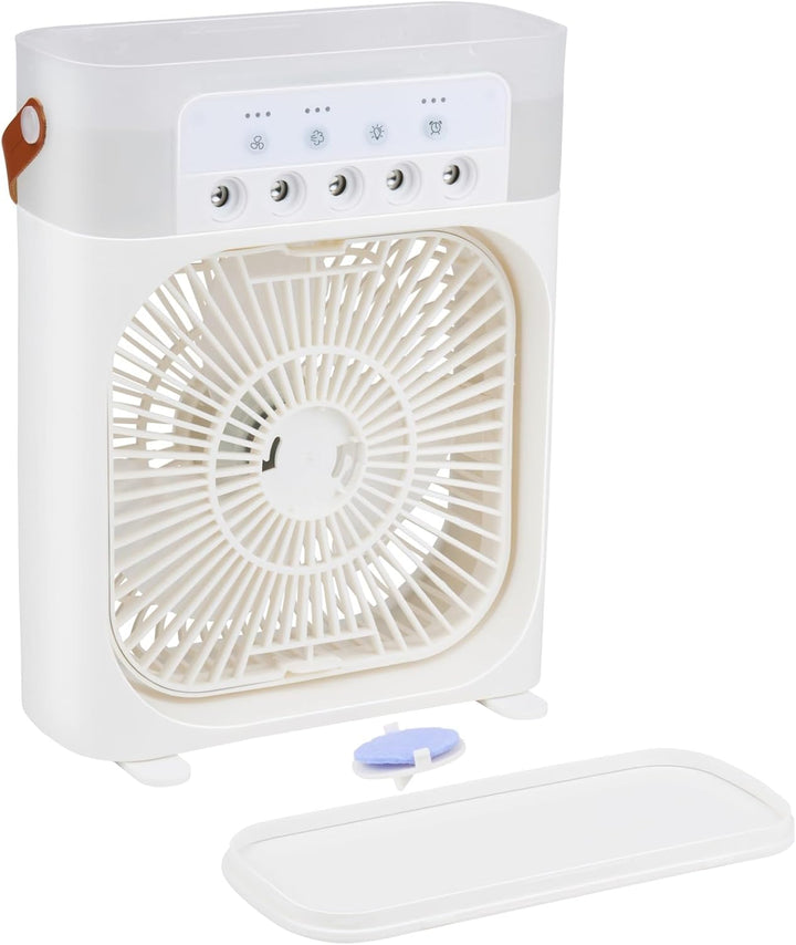 HAC24 Tischventilator mit Sprühnebel LED 7 Farben USB-C und Timer 450 ml Wassertank Ventilator