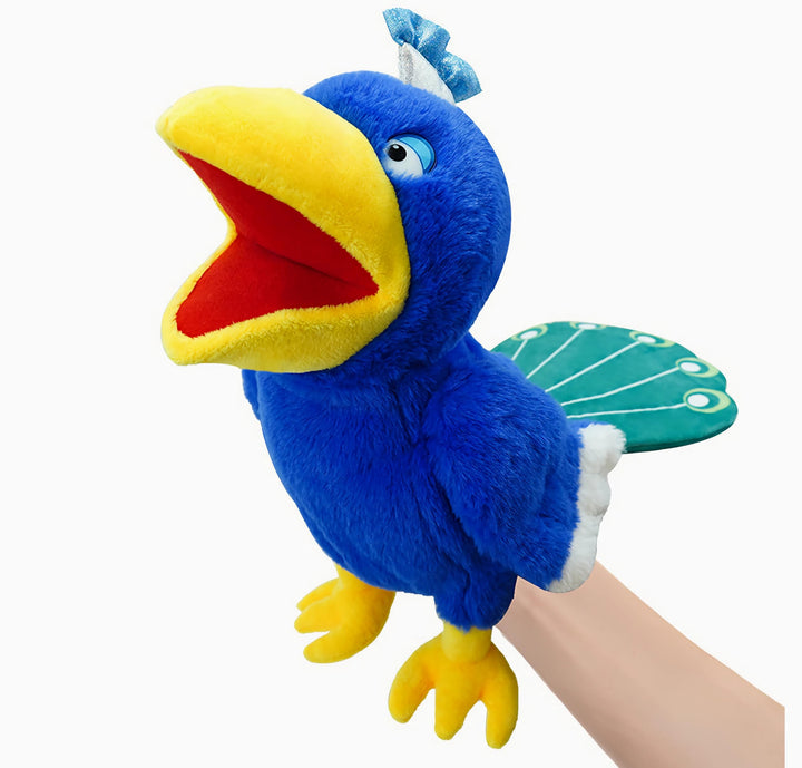 Vogel-Handpuppen für Kinder, Kleinkinder, einschliesslich Papageien, Pfauen usw. mit beweglichen off