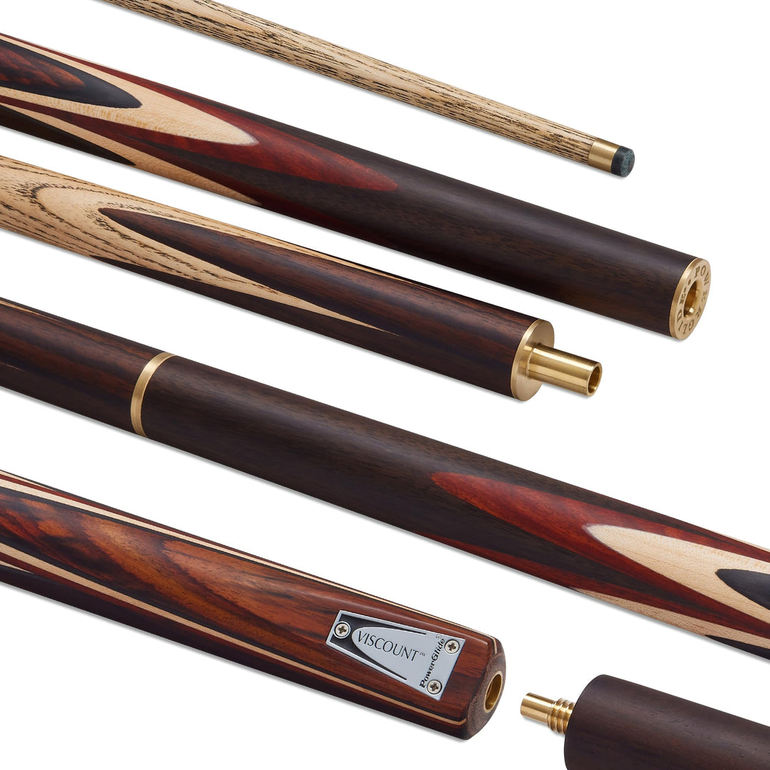 POWERGLIDE VISCOUNT Snooker-Queue-Stock aus Esche, 3/4 mit Gelenk, nordamerikanischer Eschenholzscha