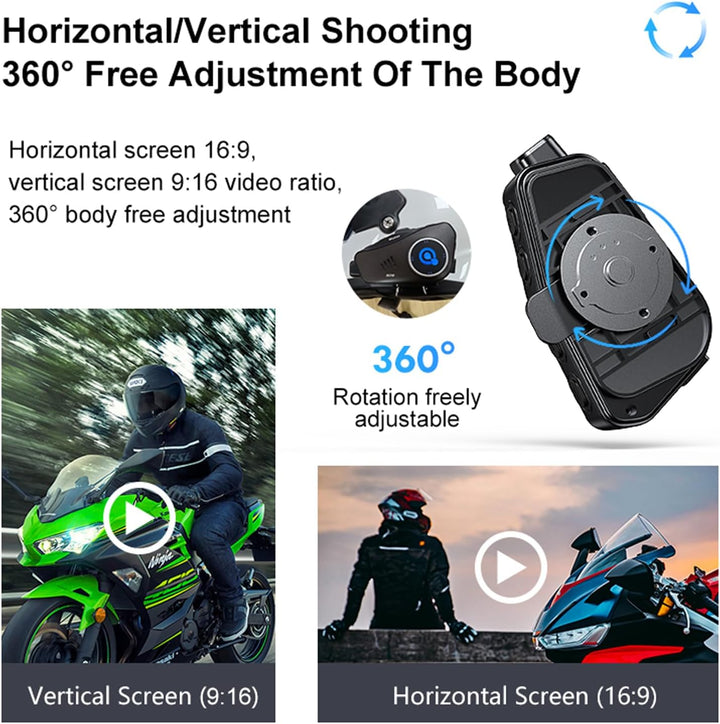 Motorrad Helm Headset Bluetooth mit 1080P Kamera Intercom Motorrad Gegensprechanlage Fahrrad Kommuni