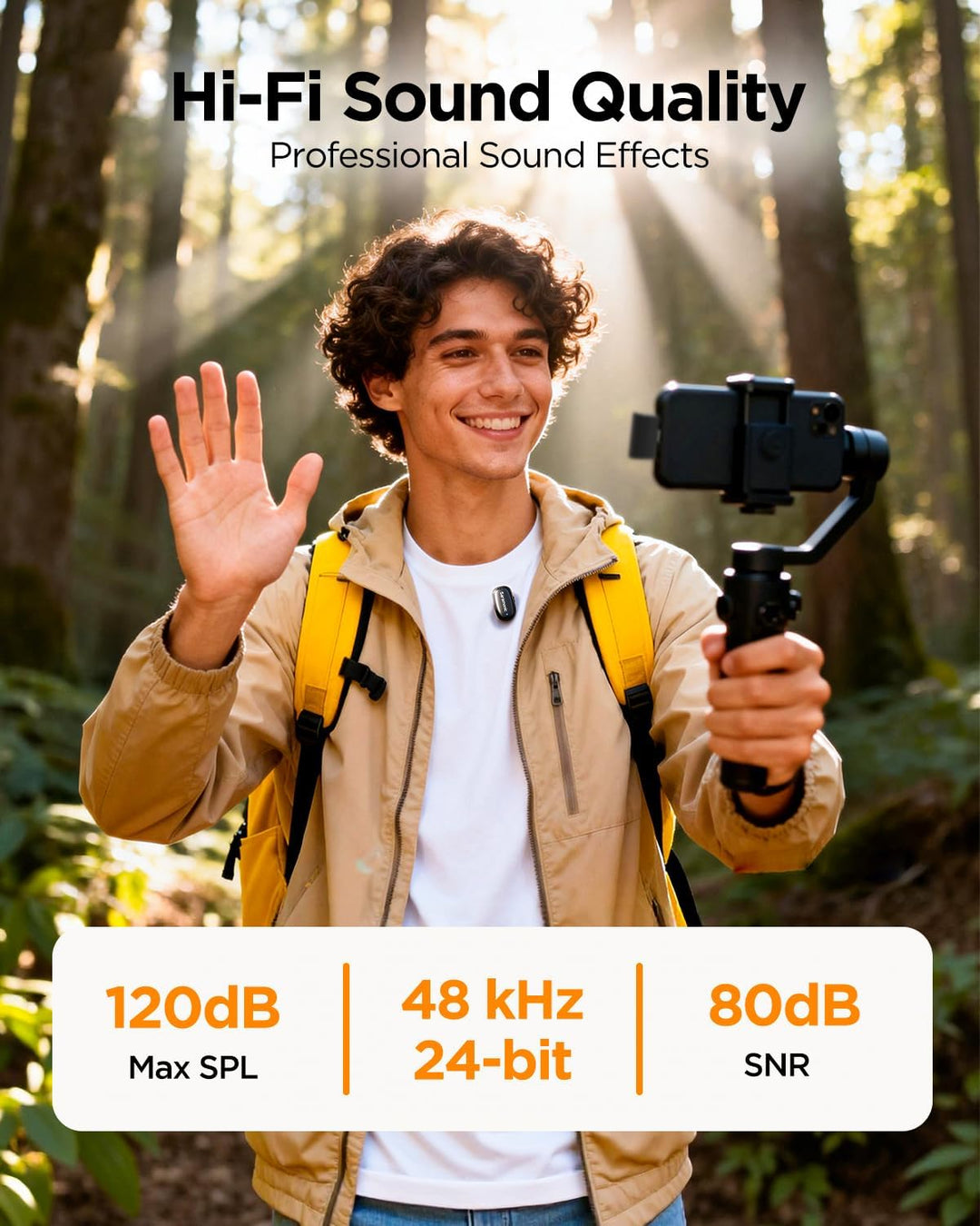 Saramonic Air SE Mikrofon Handy, 48kHz/24Bit, USB-C Mini Mikrofon für iPhone 15/16/17, Android, Kabe